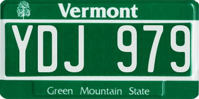 VT license plate YDJ979