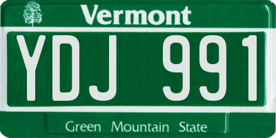 VT license plate YDJ991