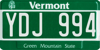 VT license plate YDJ994