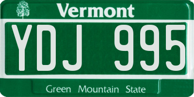 VT license plate YDJ995