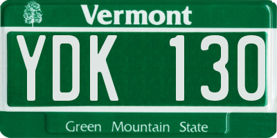 VT license plate YDK130