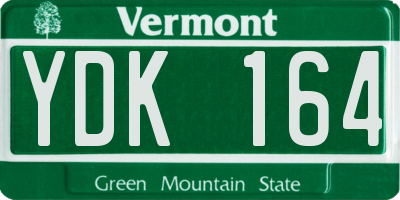 VT license plate YDK164