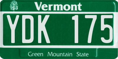 VT license plate YDK175