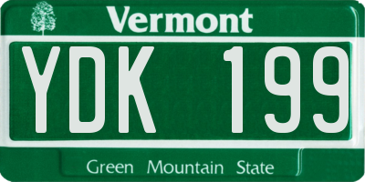 VT license plate YDK199