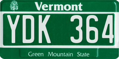 VT license plate YDK364
