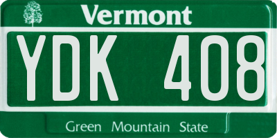VT license plate YDK408