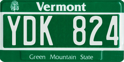 VT license plate YDK824