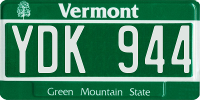 VT license plate YDK944