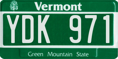 VT license plate YDK971