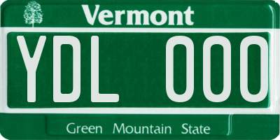 VT license plate YDL000