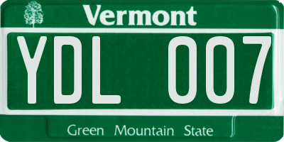 VT license plate YDL007