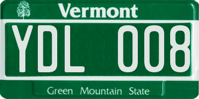 VT license plate YDL008