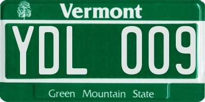 VT license plate YDL009