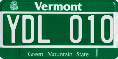 VT license plate YDL010