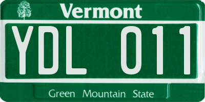 VT license plate YDL011