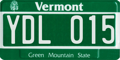 VT license plate YDL015