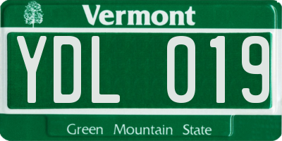 VT license plate YDL019