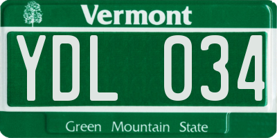 VT license plate YDL034