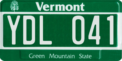 VT license plate YDL041