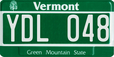 VT license plate YDL048