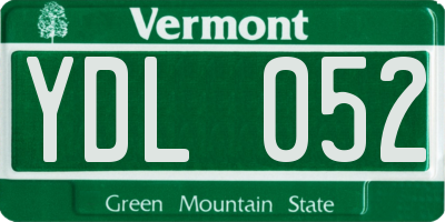 VT license plate YDL052
