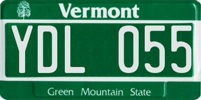 VT license plate YDL055
