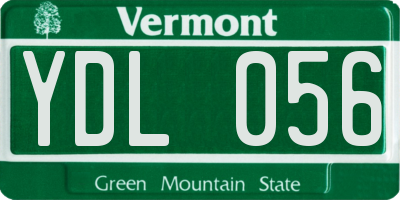 VT license plate YDL056