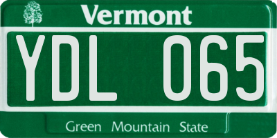 VT license plate YDL065