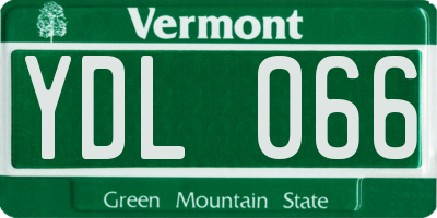 VT license plate YDL066