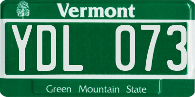 VT license plate YDL073