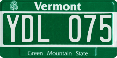 VT license plate YDL075