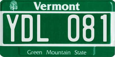 VT license plate YDL081