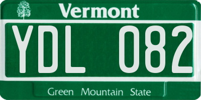 VT license plate YDL082