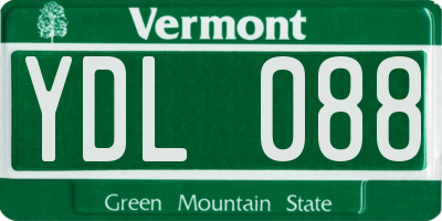 VT license plate YDL088