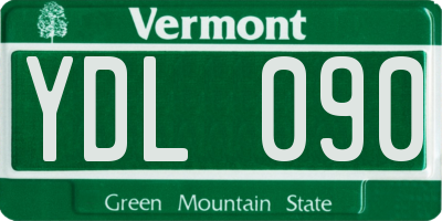 VT license plate YDL090