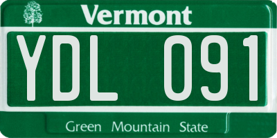 VT license plate YDL091
