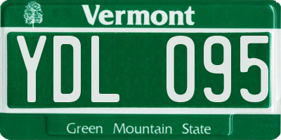 VT license plate YDL095