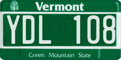 VT license plate YDL108