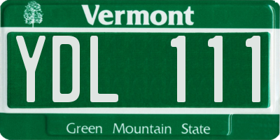 VT license plate YDL111