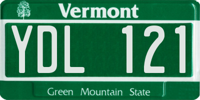 VT license plate YDL121