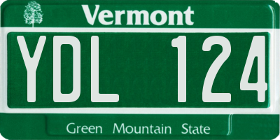 VT license plate YDL124