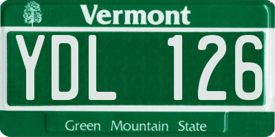 VT license plate YDL126