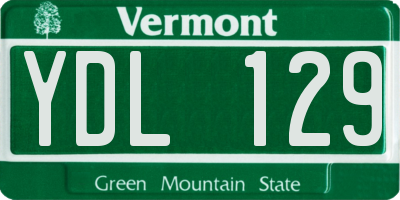 VT license plate YDL129