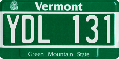 VT license plate YDL131