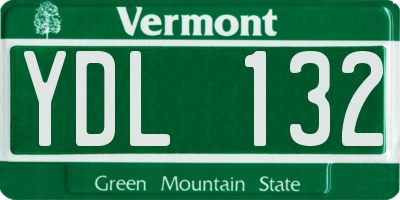 VT license plate YDL132