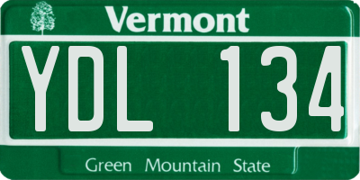 VT license plate YDL134