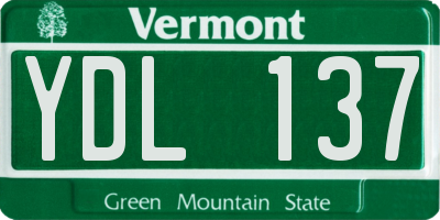 VT license plate YDL137