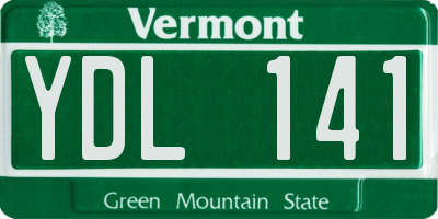 VT license plate YDL141