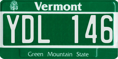 VT license plate YDL146