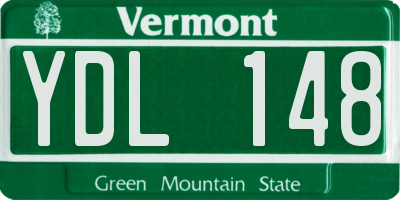 VT license plate YDL148